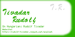 tivadar rudolf business card